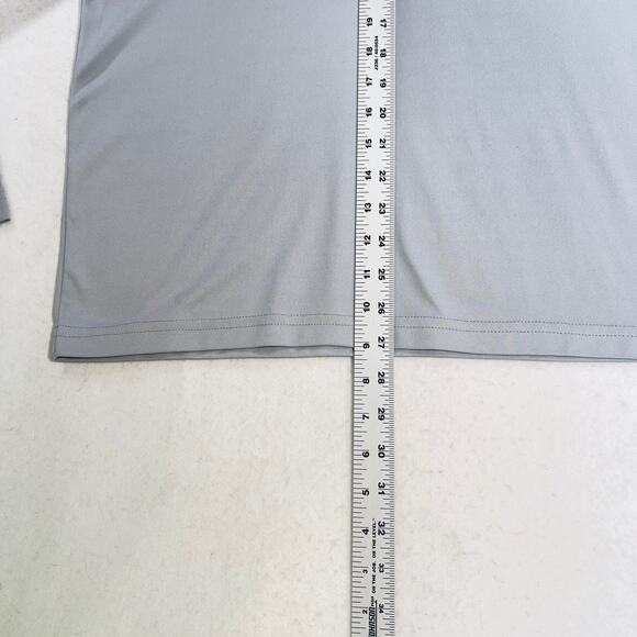 Shredfin Fishing Shirt Mens Large Long Sleeve Grey w/ USA Flag Print Performance - Picture 11 of 14